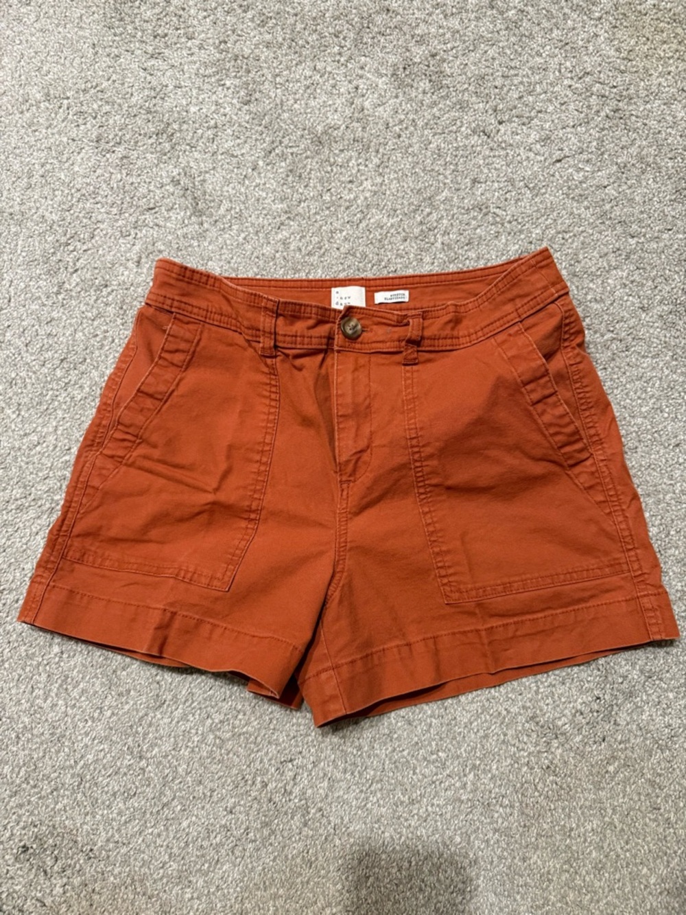 a new day Rust Utility Patch-Pocket Shorts
